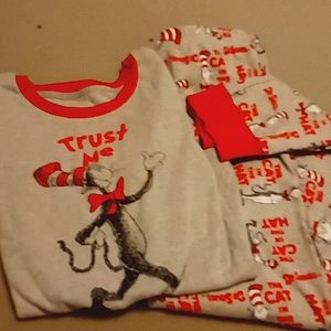 Dr. Seuss pajamas matching fitted set
